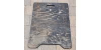 Panneau d’interdiction vintage en métal sur support de bois noir-1
